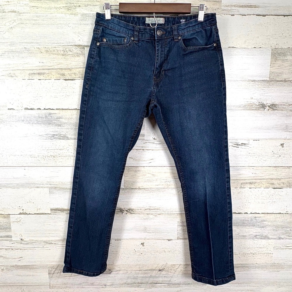 English Laundry Kent Slim Denim Jeans Mens 30x27 Dark Wash Blue‎